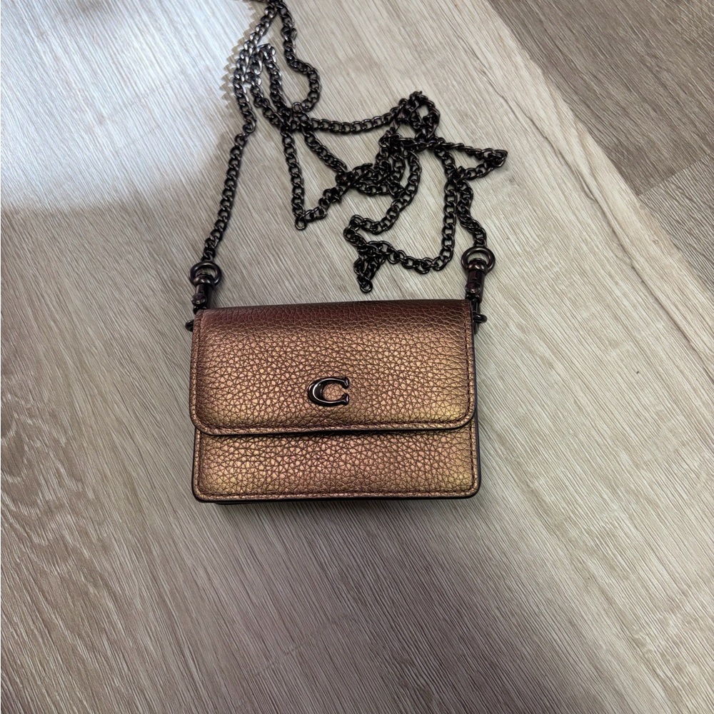 Coach Metallic Bronze Crossbody Bag